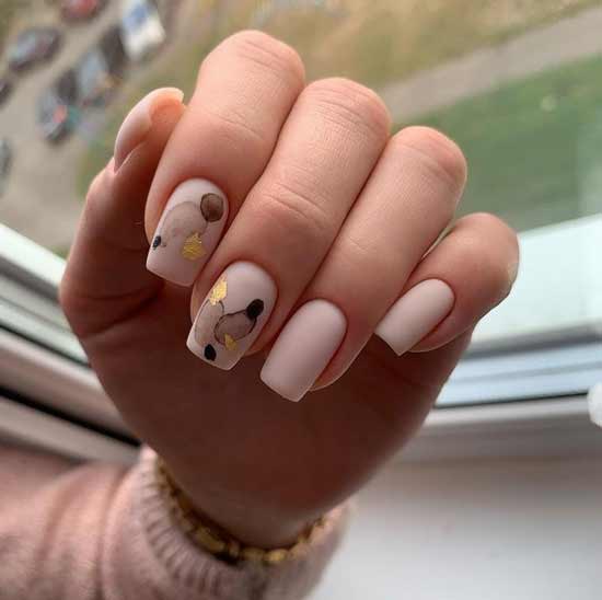 Матовые ногти фото с дизайном