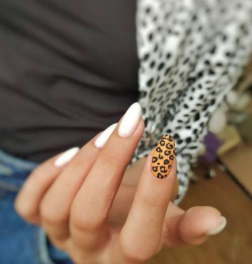 Леопардовый маникюр в модных оттенках: фото