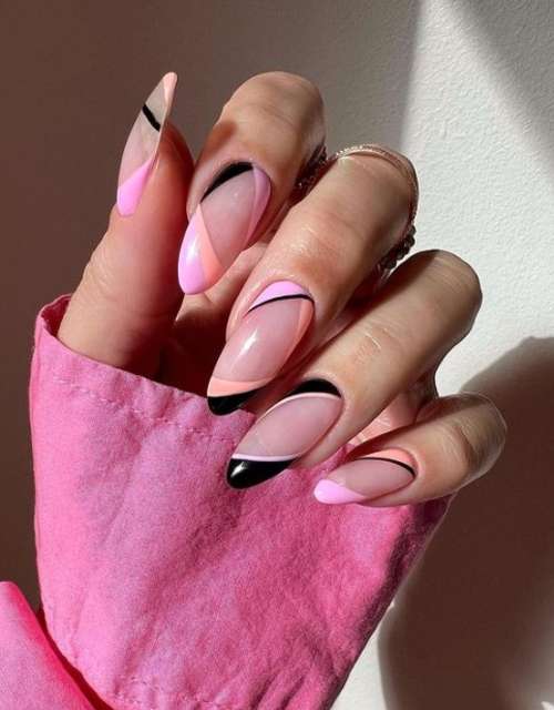 нежно-розовые ногти