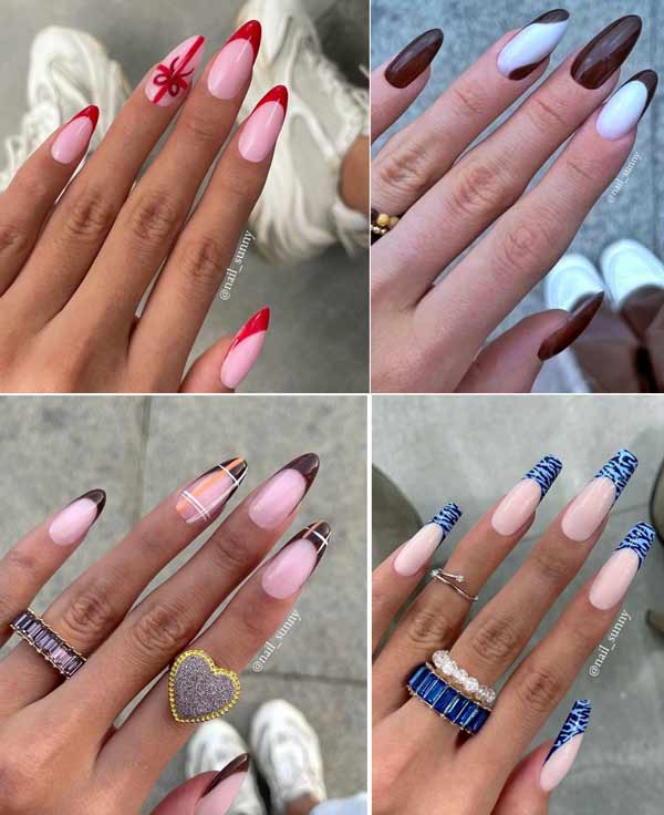 Розовый френч на ногтях — тренд весна-лето 2023