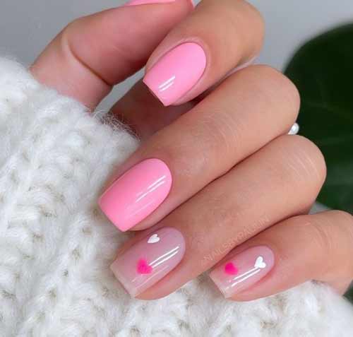 Розовые ногти весна маникюр